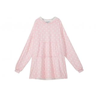 Reversible Hoodie Blanket Unisex Pink Polka Dot